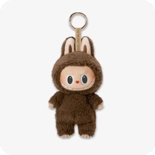 THE MONSTERS Series Labubu Keychain – Tasty Macarons Chestnut Cocoa