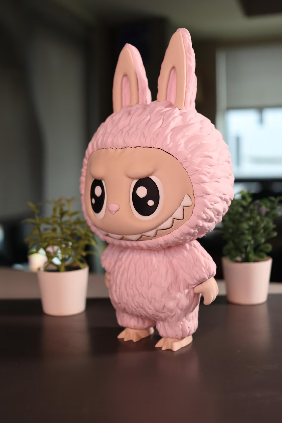 Labubu 9.5” tall 3D printed matte light pink