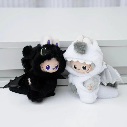 Handmade Labubu Toothless Costume – Plush Toy Apparel (8-17cm Dolls)