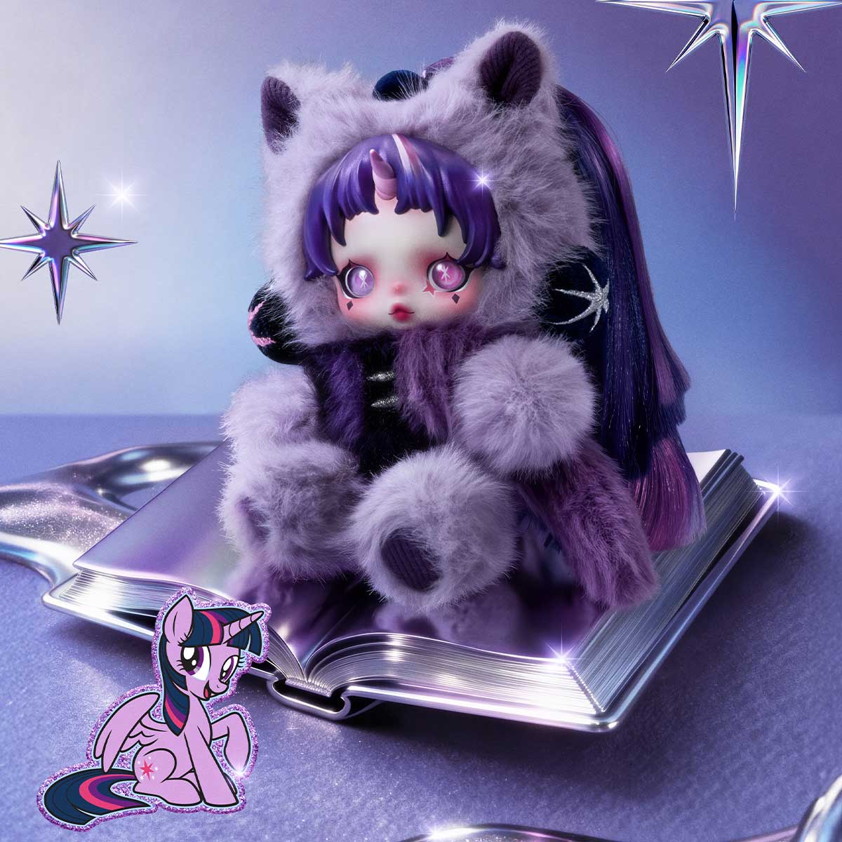 SKULLPANDA × My Little Pony Series Plush Doll Pendant