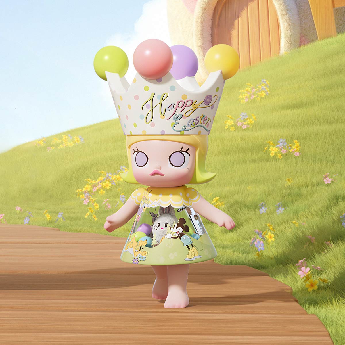MEGA ROYAL MOLLY 400% Mickey and Friends-Happy Easter