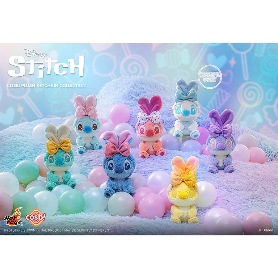 Disney Stich Cosbi Plush Keychain Collection Blind Box By Hot Toys