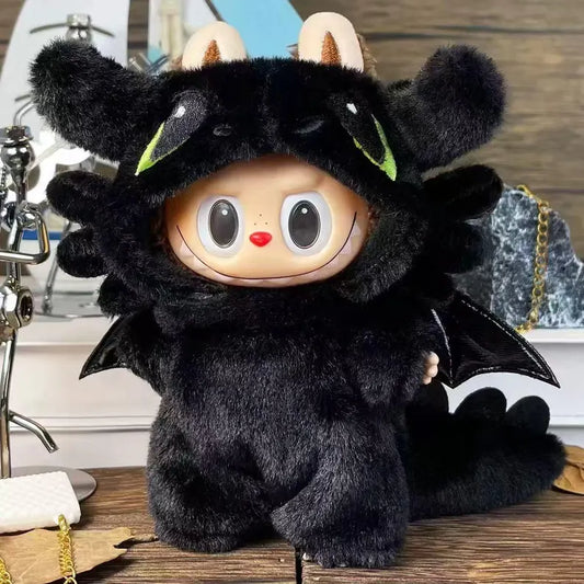 Handmade Labubu Toothless Costume – Plush Toy Apparel (8-17cm Dolls)