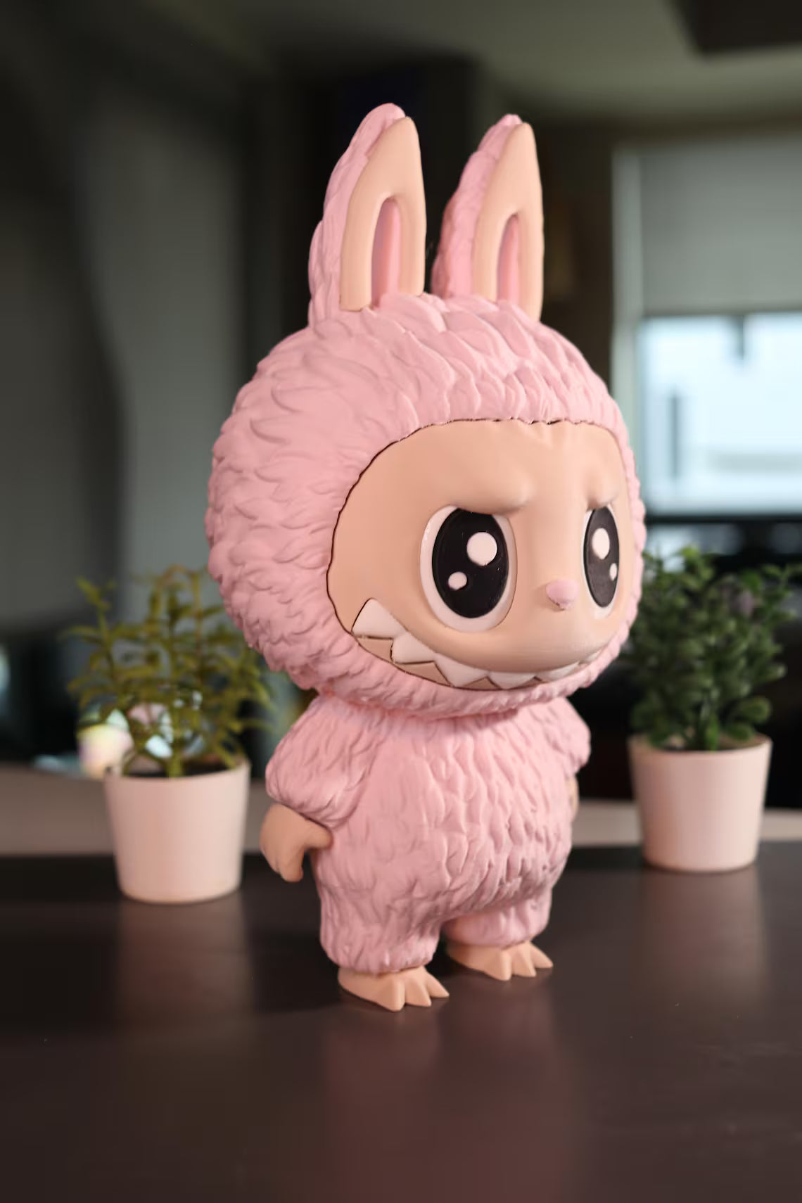 Labubu 9.5” tall 3D printed matte light pink