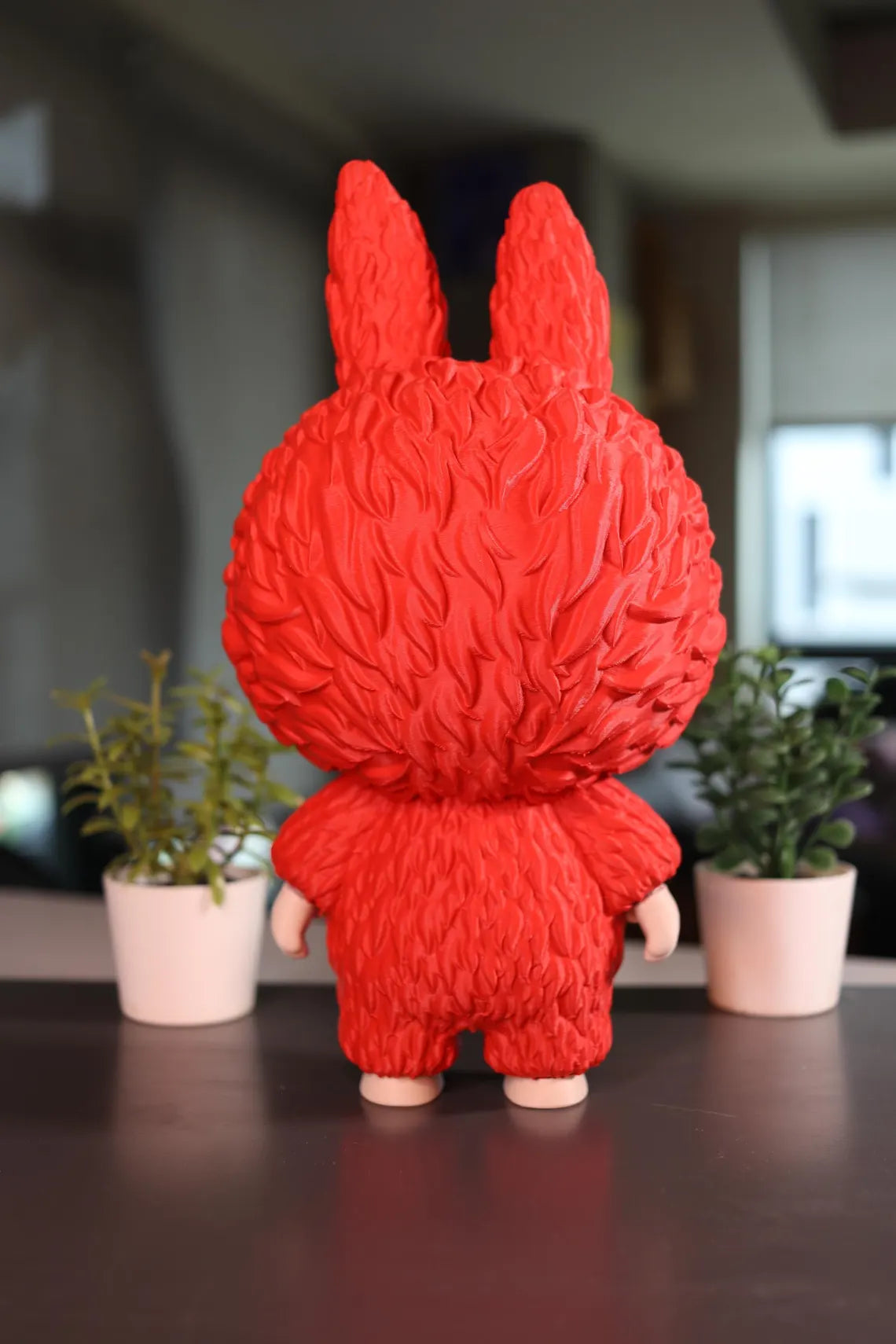 Labubu 9.5” tall 3D printed matte red