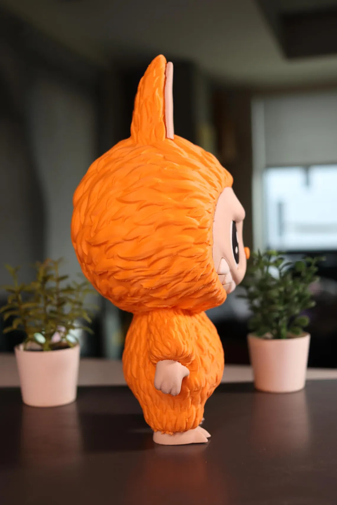 Labubu 9.5” tall 3D printed matte orange