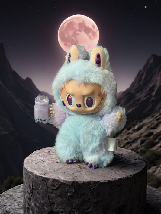 Custom Big Into Energy Bunny Monster Doll – with Gems & Bottle Accessory