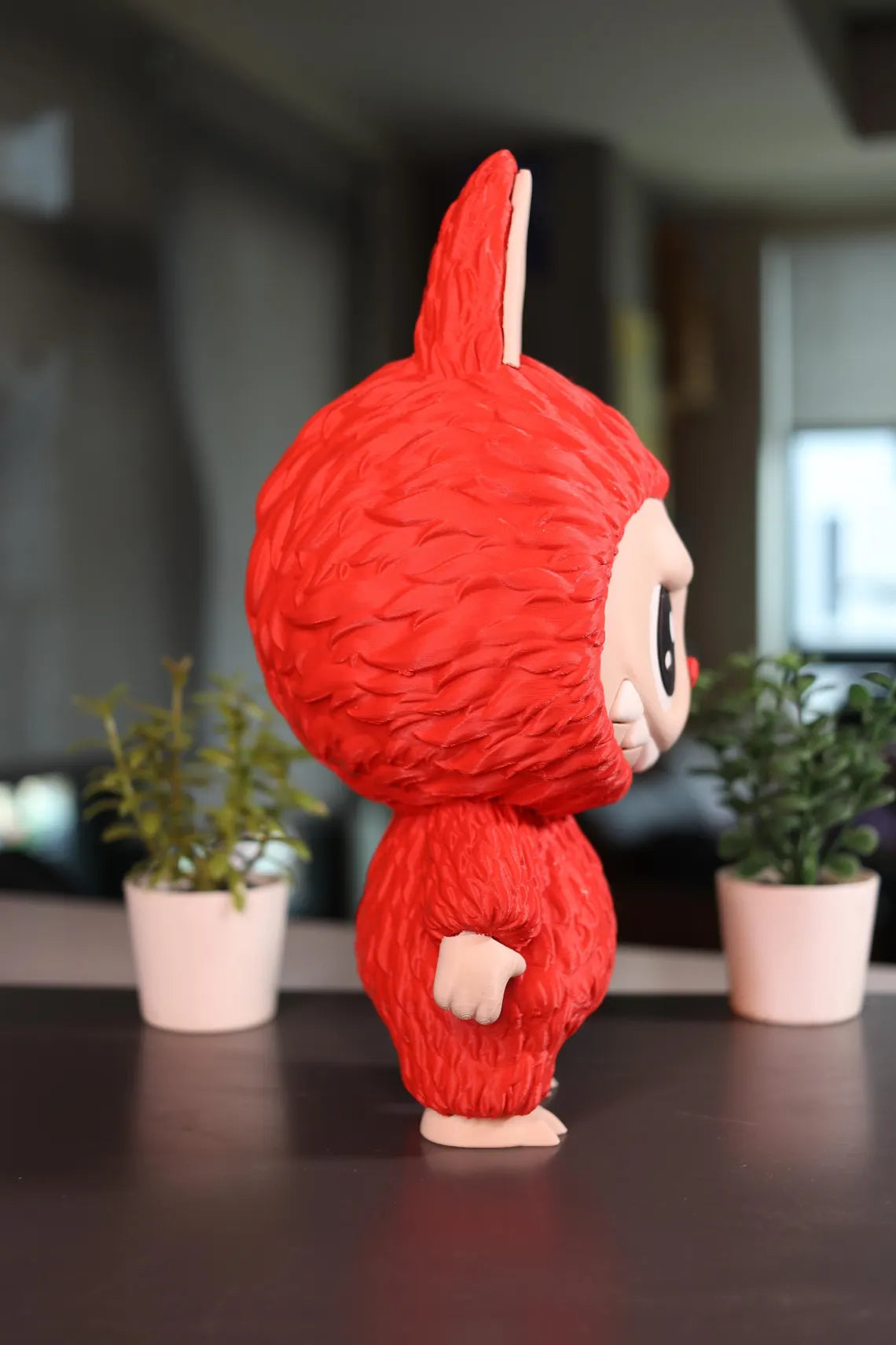 Labubu 9.5” tall 3D printed matte red