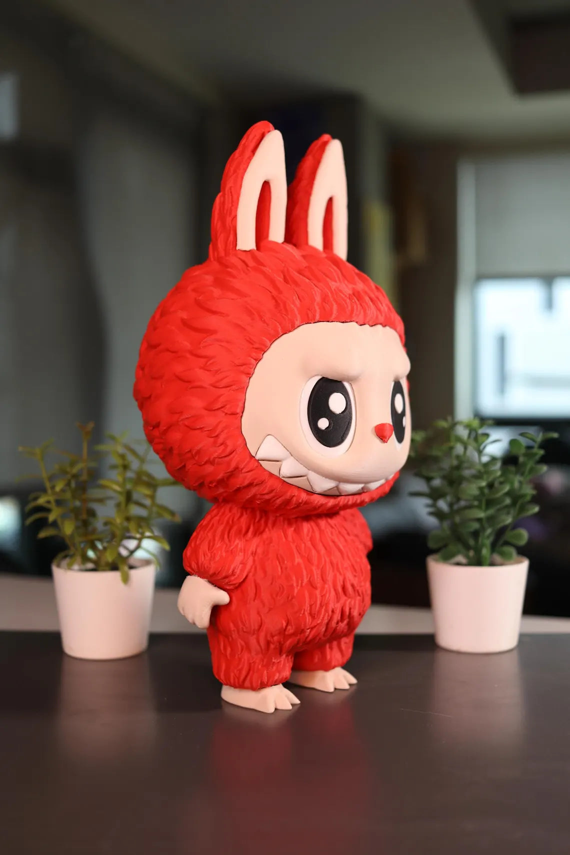 Labubu 9.5” tall 3D printed matte red