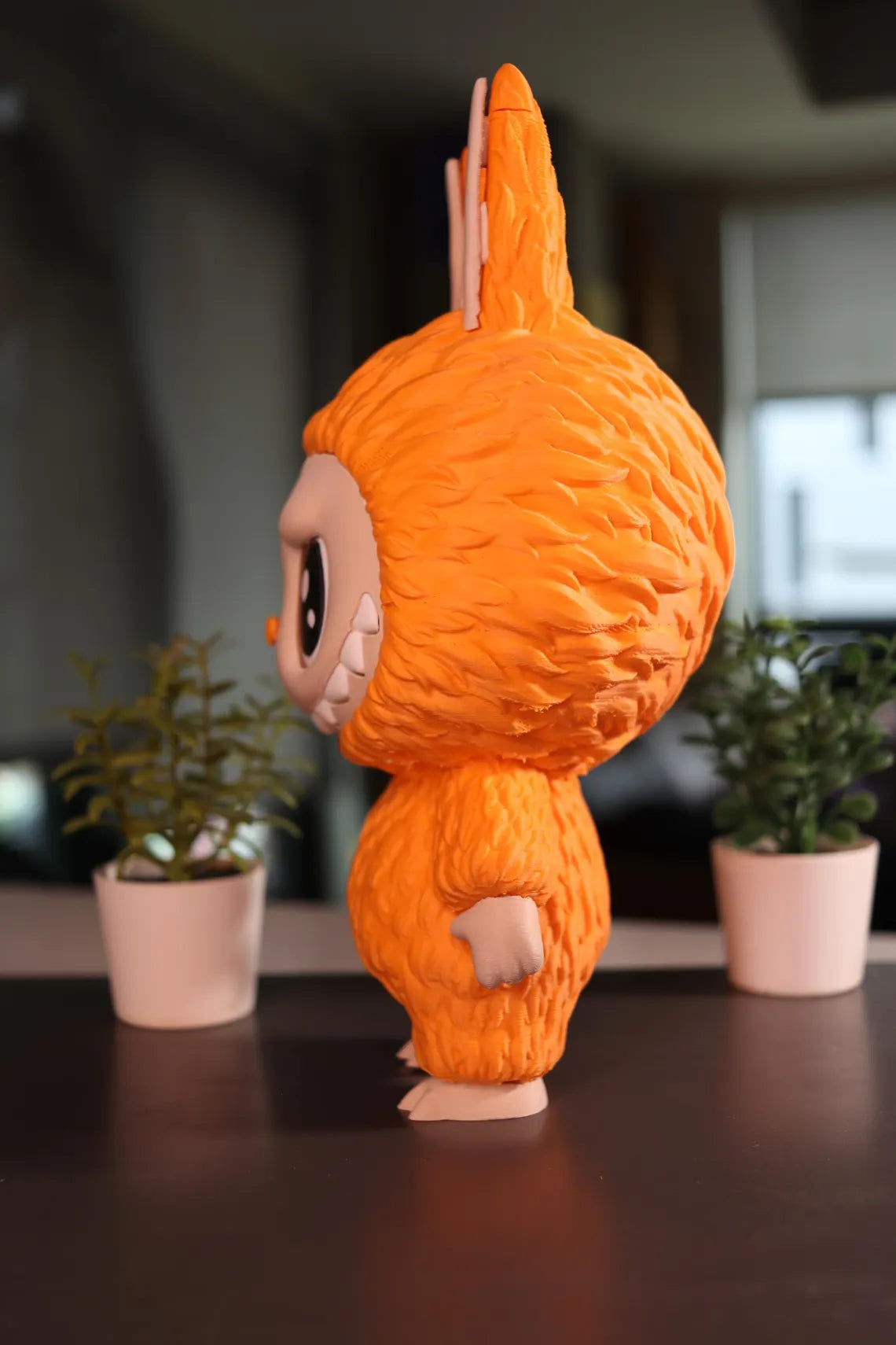 Labubu 9.5” tall 3D printed matte orange