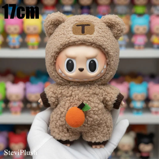 Custom Labubu Plush Clothes – Handmade Outfit with Pendant (17cm Doll)
