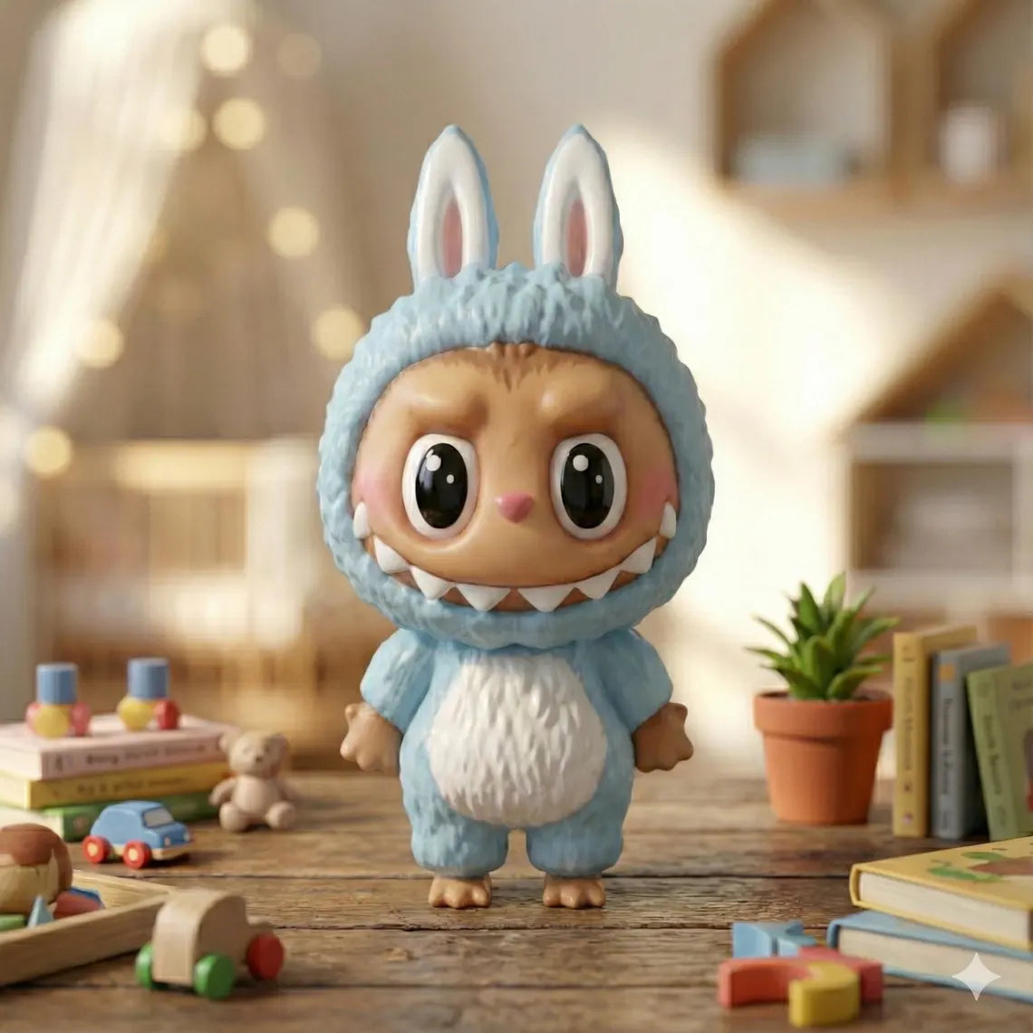 Labubu Style Bunny Monster STL | Creepy Art Toy | 3D Printable Designer Figurine